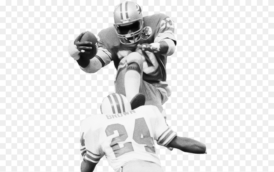 Billy Sims Karate Kicks Steve Brown Billy Sims Greatest Nfl Runs, Helmet, American Football, Playing American Football, Person Png Image