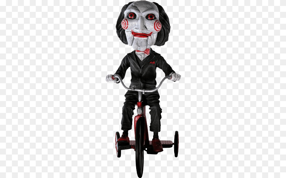 Billy The Puppet On Bike Head Knocker Bobble Head Saw Head Knocker Puppet Extreme, E-scooter, Transportation, Tricycle, Vehicle Free Transparent Png