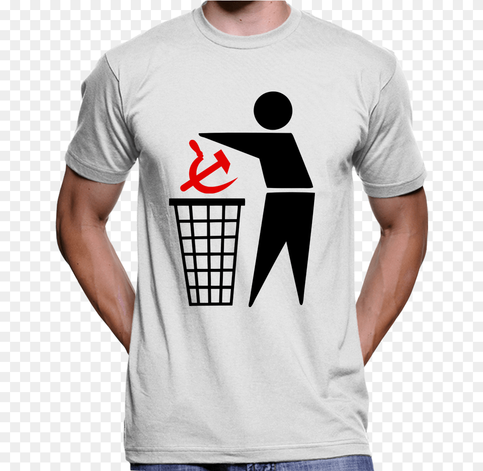 Bin Communism Anti Communist T Shirt Hoodie Free Tommy Robinson T Shirts, Clothing, T-shirt, Adult, Male Png Image