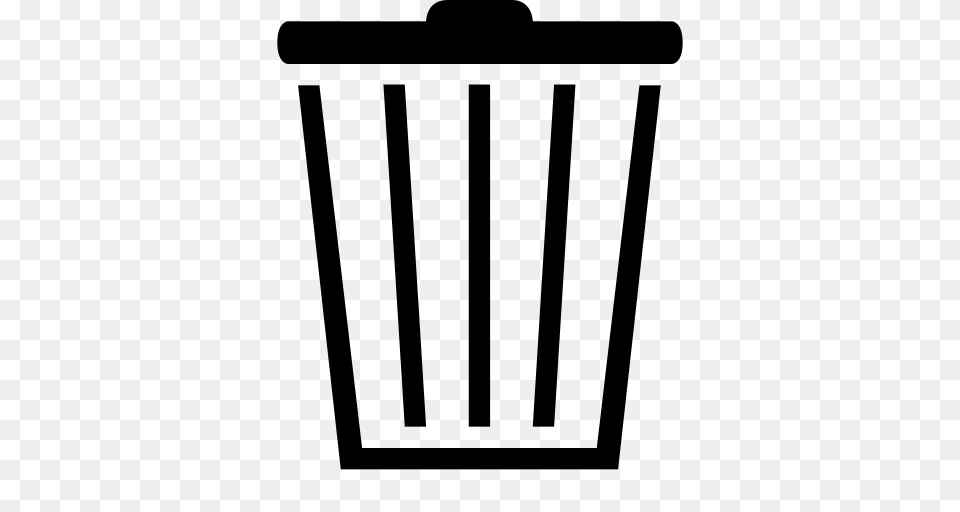 Bin Delete Editor Garbage Recycle Remove Stroke Trash Icon, Gray Free Png