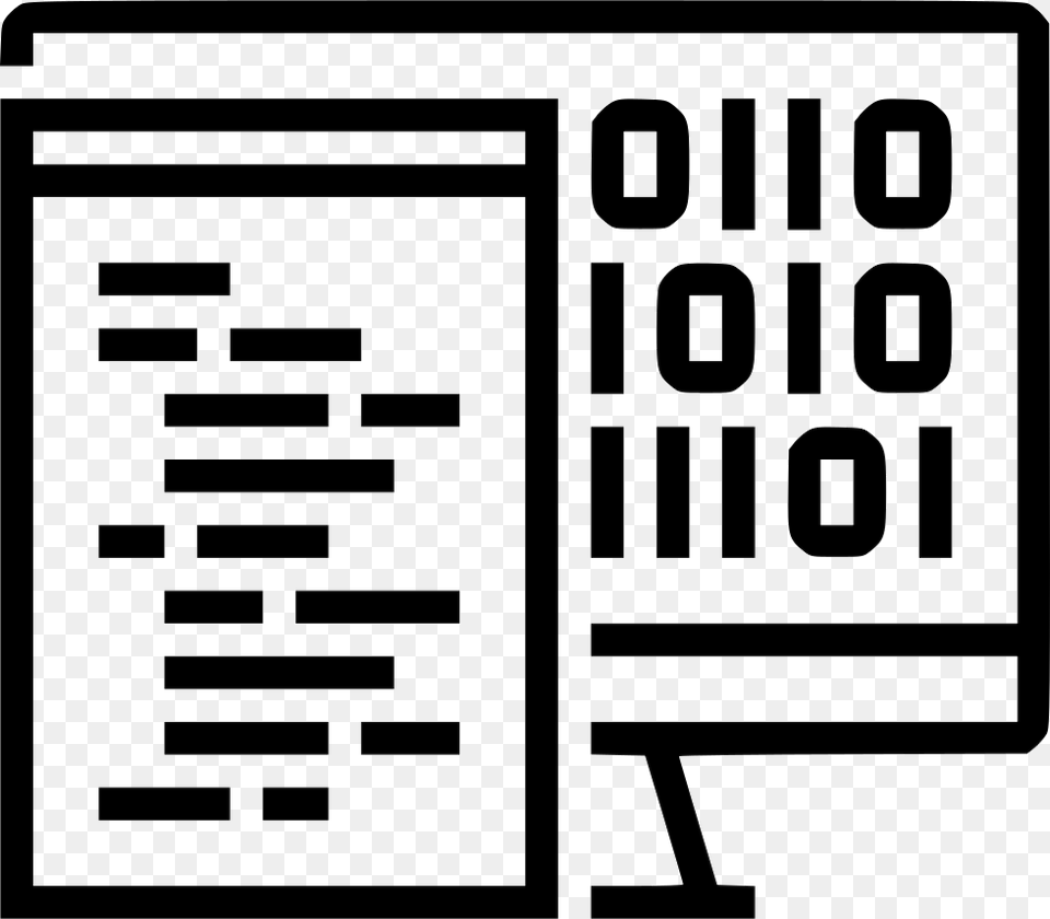 Binary Code Algorithm Binary Code Black, Bus Stop, Outdoors, Text, Symbol Free Png