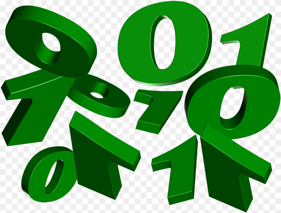 Binary Number, Green, Symbol, Text, Recycling Symbol Free Png Download