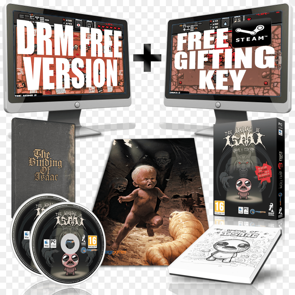 Binding Of Isaac Collector39s Edition, Advertisement, Baby, Person, Publication Free Png