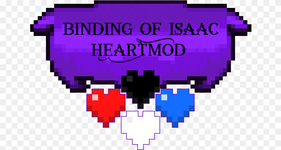 Binding Of Isaac Heart Mod 8 Bit 8 Ball, Purple, Qr Code Png Image