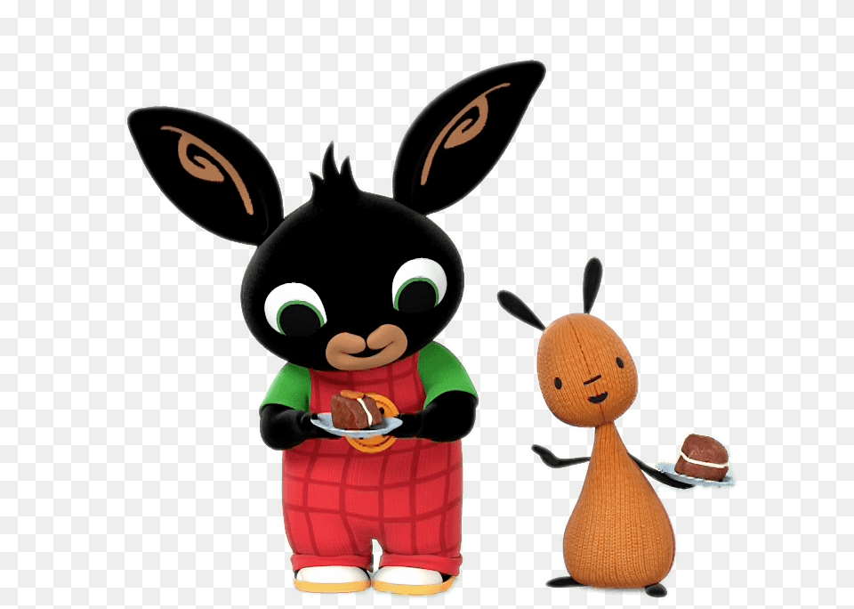 Bing Bunny And Flop Eat Cake, Toy Png Image