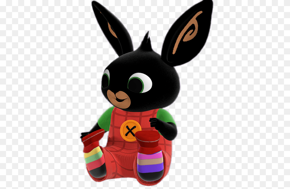 Bing Bunny Wearing Odd Socks, Plush, Toy Free Png