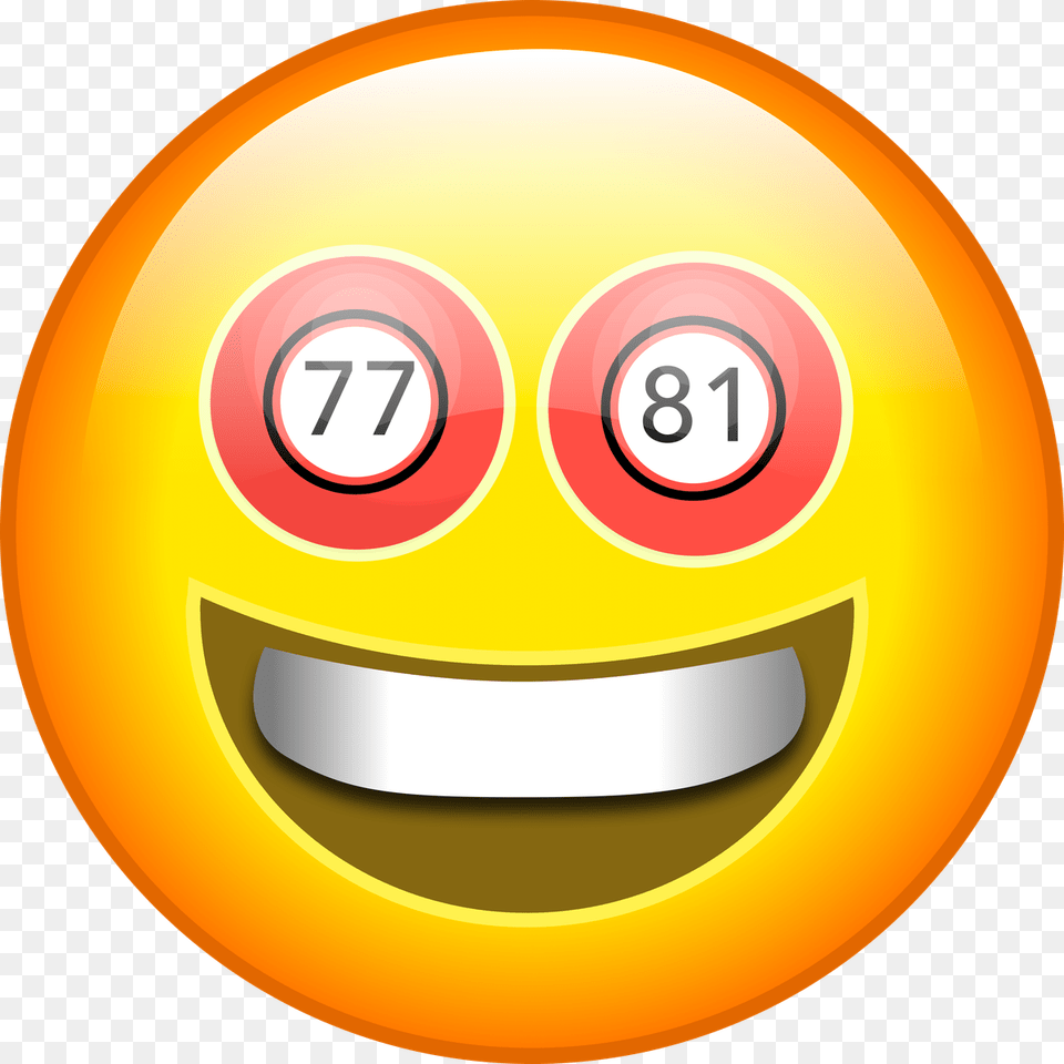 Bingo Eyes Emoji, Sphere, Disk, Text, Symbol Free Transparent Png