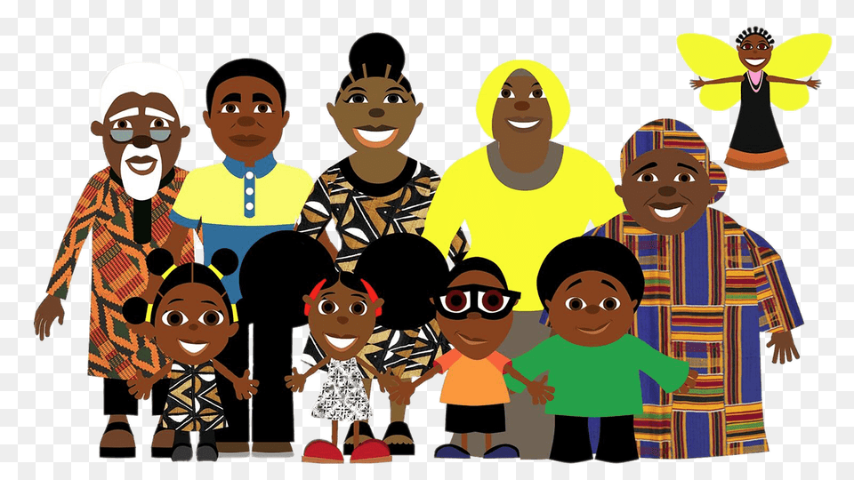 Bino And Fino With Their Extended Family, Adult, Baby, Male, Man Png Image