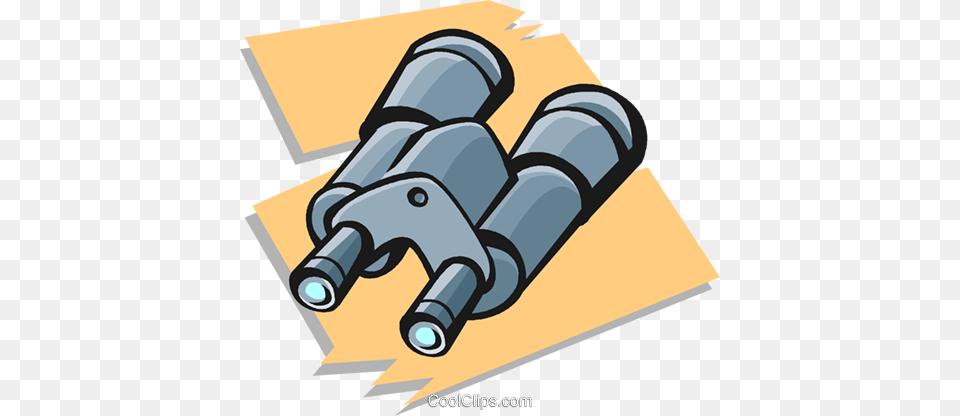 Binoculars Royalty Vector Clip Art Illustration, Bulldozer, Machine, Adapter, Electronics Free Png Download