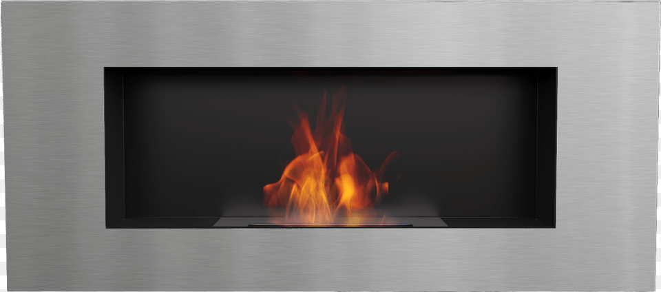 Bio Fireplace Delta 2 Brushed Effect, Hearth, Indoors Png