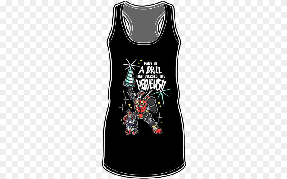 Bio Lagann Racerback Tank Top Active Tank, Clothing, T-shirt, Tank Top Free Png Download