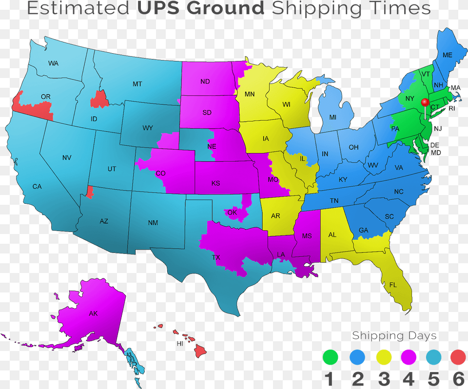 Bioandchic Ups Shipping Map Us Election Map Results 2016, Chart, Plot, Atlas, Diagram Free Transparent Png