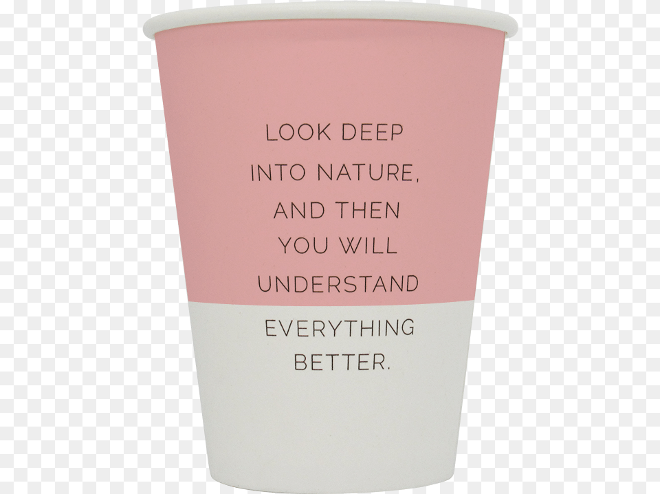 Biodegradable And Compostable Paper Cup With Pink Contrast, Book, Publication Free Png Download