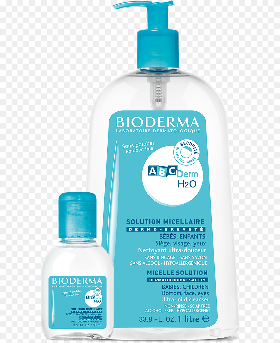 Bioderma Abc Derm H2o Micellar Cleansing Water 4 Oz, Bottle, Lotion, Cosmetics, Perfume Free Transparent Png