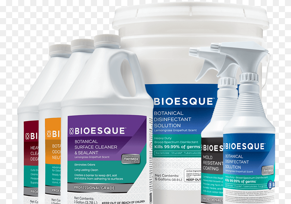 Bioesque Solutions Botanical Cleaning Product Examples Disinfecting Cleaning Solution, Bottle, Shaker Free Transparent Png