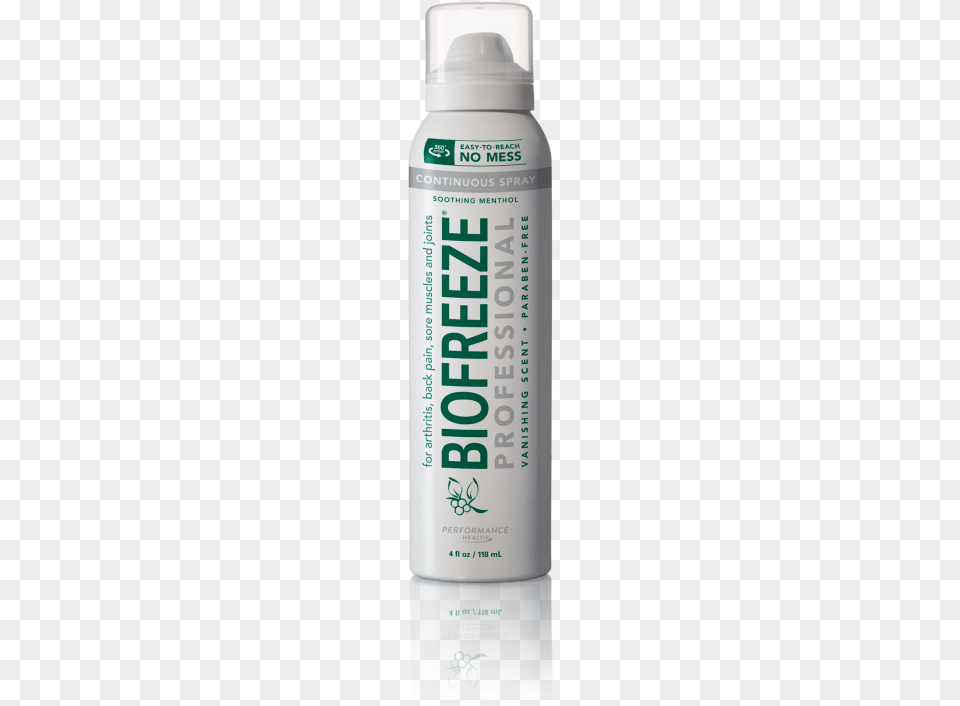 Biofreeze Professional Pain Relieving 360 Spray 4 Biofreeze Spray, Cosmetics, Bottle, Shaker Free Transparent Png