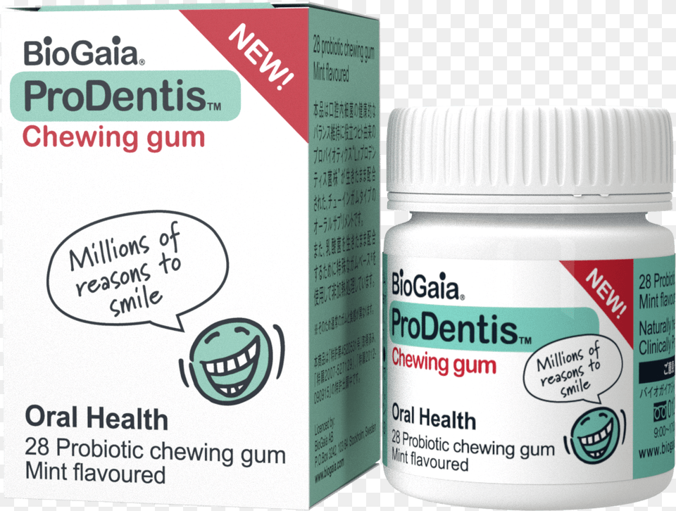 Biogaia Gum, Can, Medication, Tin Png Image