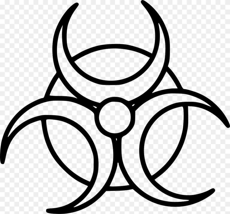 Biohazard, Stencil, Bow, Weapon, Symbol Free Png Download