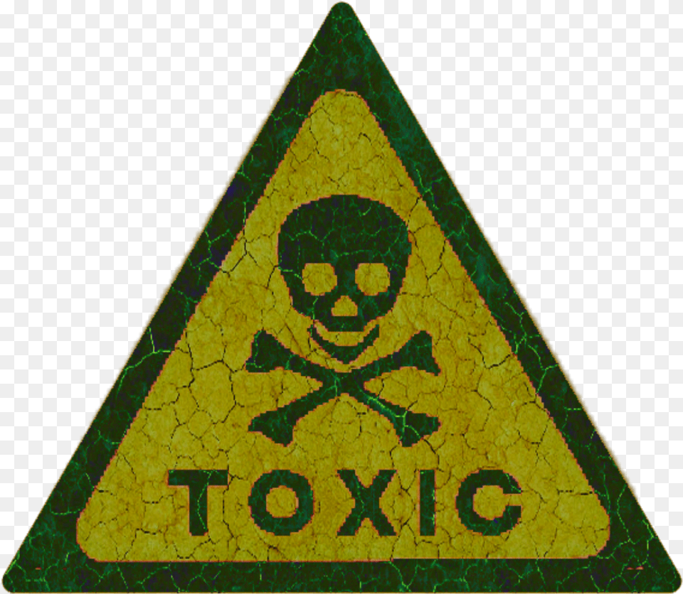 Biohazard Bio Hazard Biowaste Slime Green Toxic Toxic Sign, Triangle, Symbol, Face, Head Free Png
