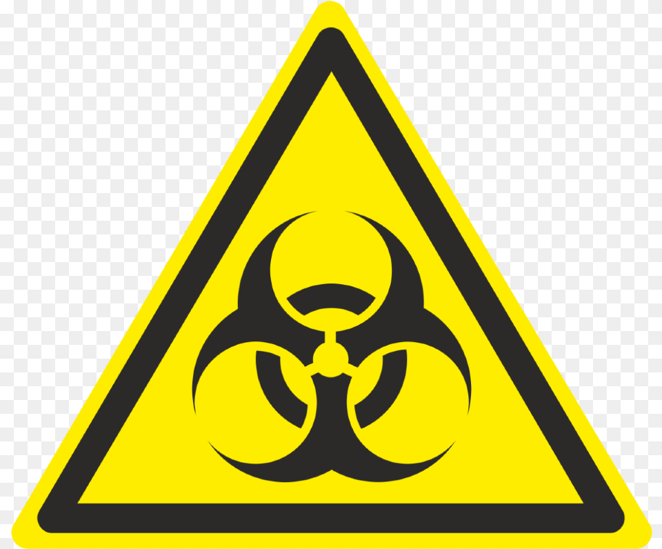 Biohazard Biohazard Symbol In Triangle, Sign, Road Sign Png Image