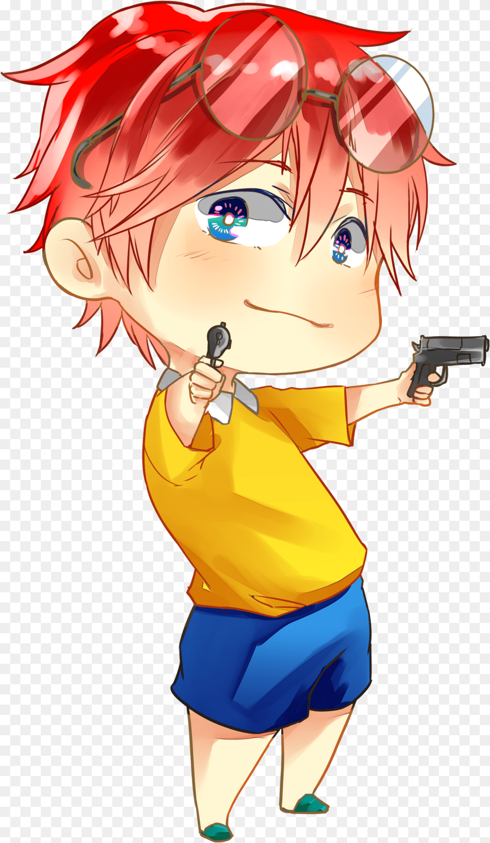 Biohazard Clipart Gamer Pencil And In Color Biohazard Red Haired Boy Anime, Book, Comics, Publication, Adult Png