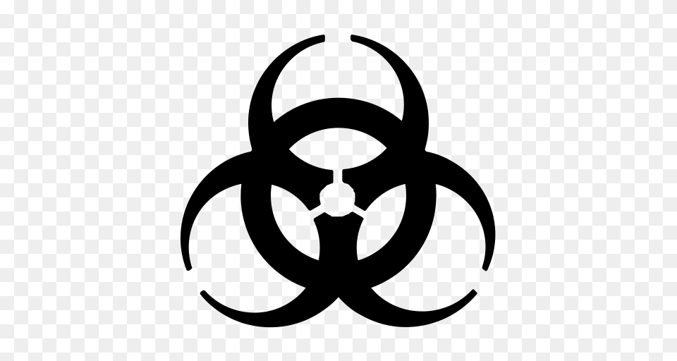 Biohazard Icon With And Vector Format For Unlimited, Gray Free Png