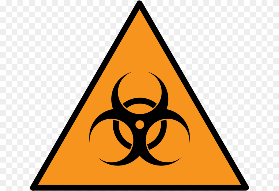 Biohazard With Transparent Transparent Biohazard Clipart, Triangle, Symbol, Rocket, Weapon Png Image