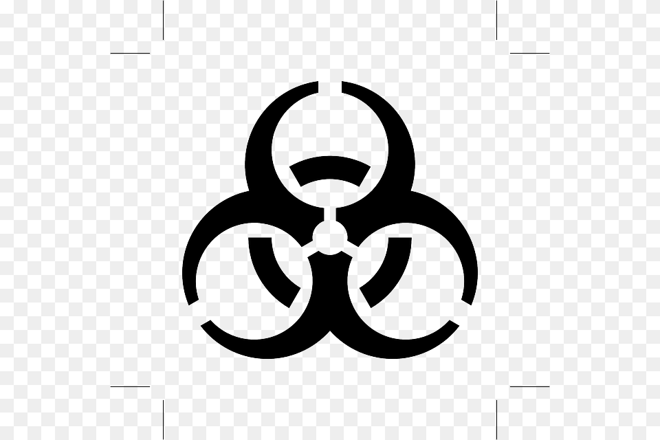 Biohazard Infectious Waste Sign, Stencil, Symbol Free Png Download