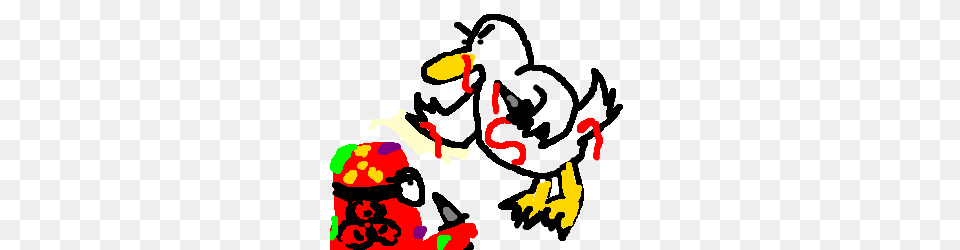 Biohazard Man Super Duck In Bloody Knife Fight Free Transparent Png