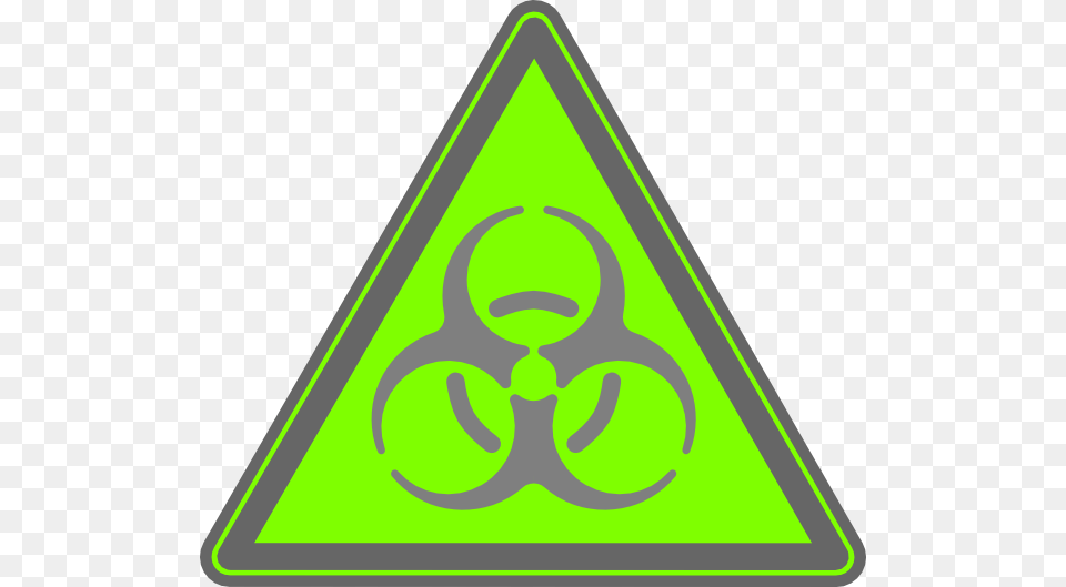 Biohazard Neongreen Large Size, Triangle, Symbol, Smoke Pipe Free Png Download