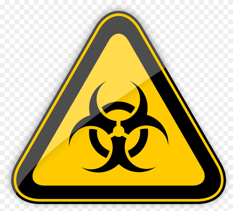 Biohazard Pencil And In Color Biohazard Symbol, Sign, Road Sign Free Png Download
