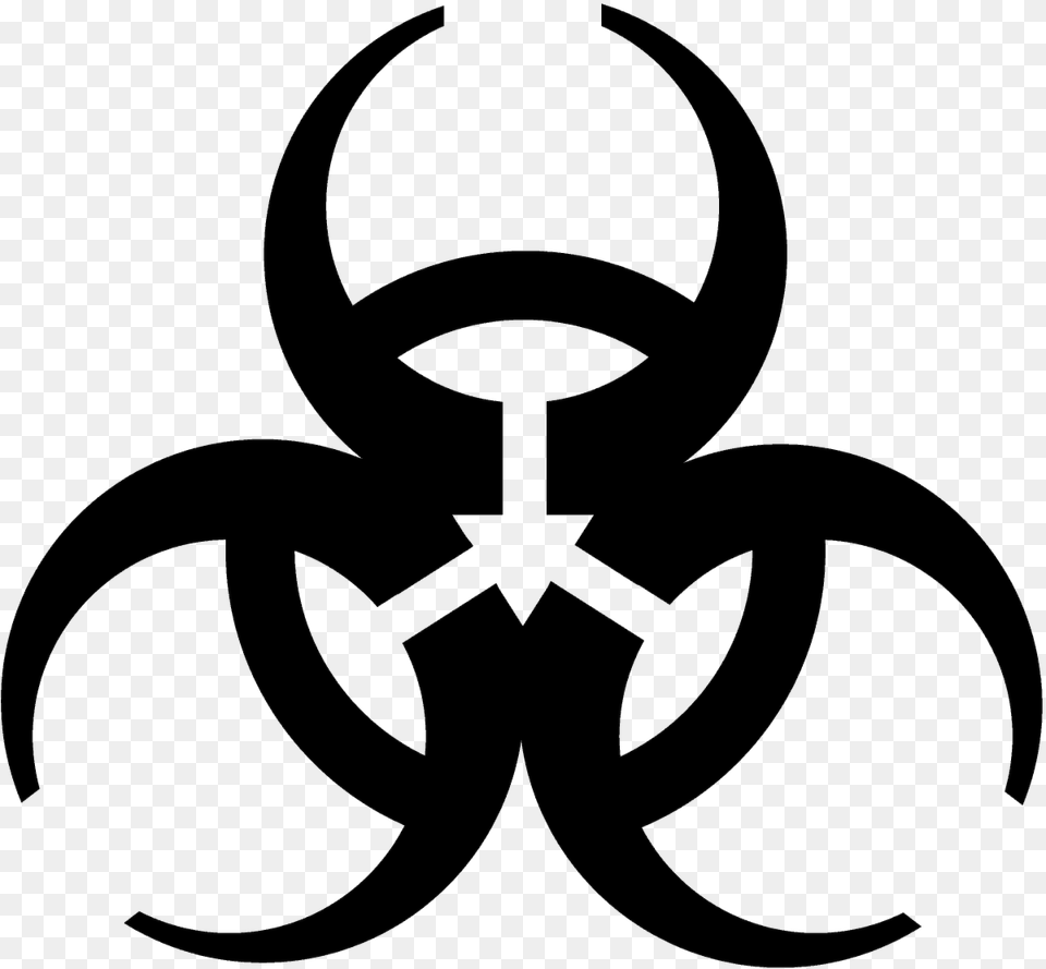 Biohazard Simple Symbol, Stencil, Bow, Weapon Free Transparent Png