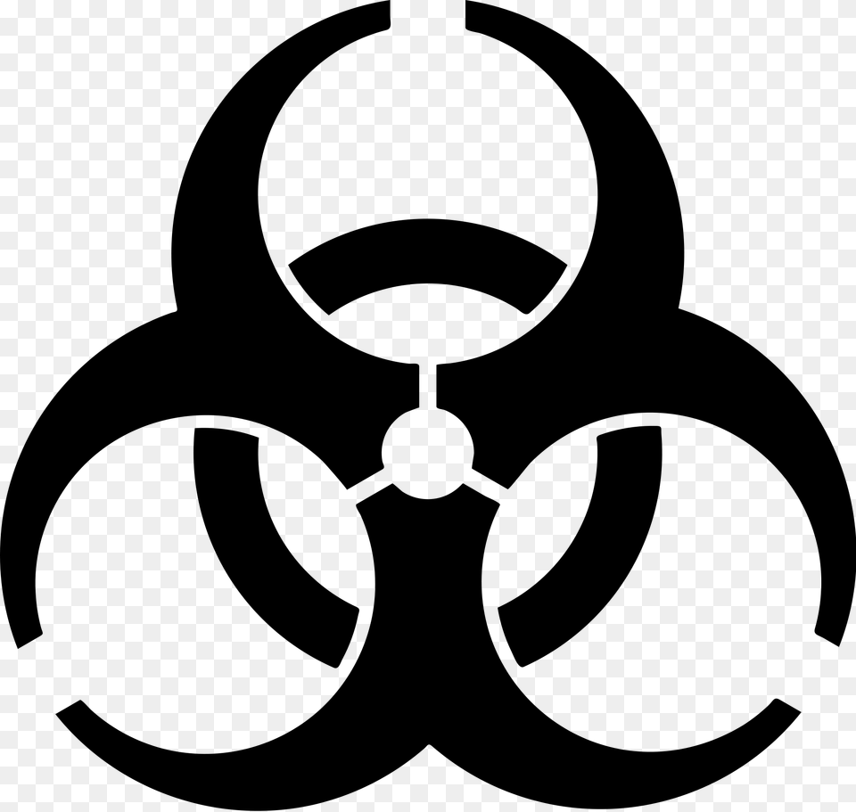 Biohazard Symbol, Gray Png Image