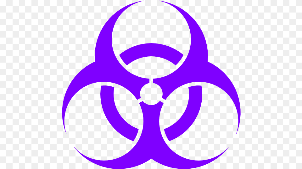 Biohazard Symbol, Purple Png Image