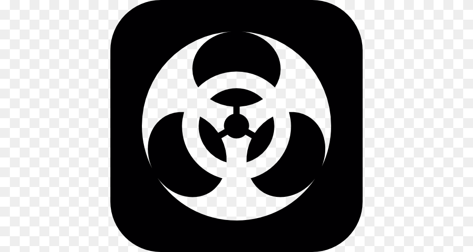Biohazard Symbol On Square Background, Stencil, Astronomy, Moon, Nature Free Transparent Png