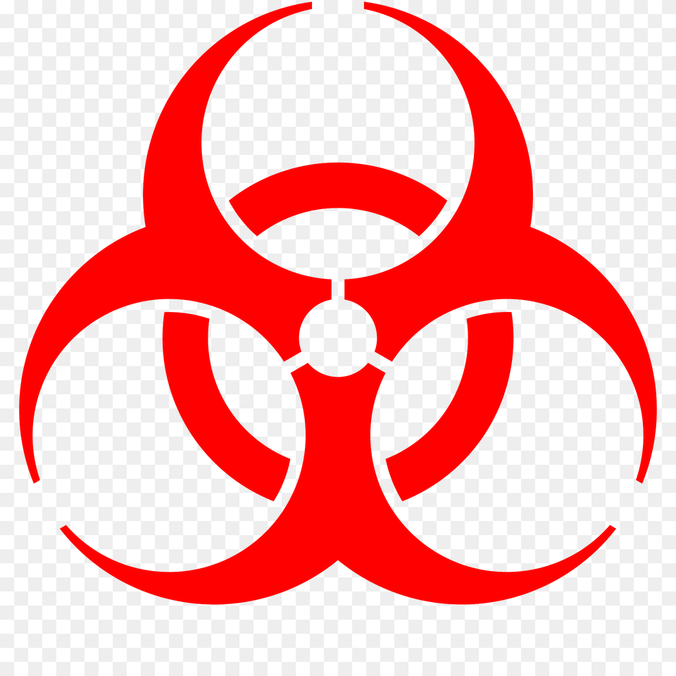 Biohazard Symbol Red Clipart, Logo, Dynamite, Weapon Png