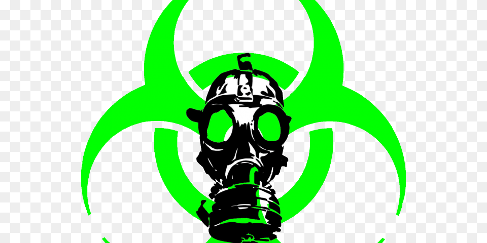 Biohazard Symbol Transparent Images Wwi Gas Mask Clipart, Green, Baby, Person Png
