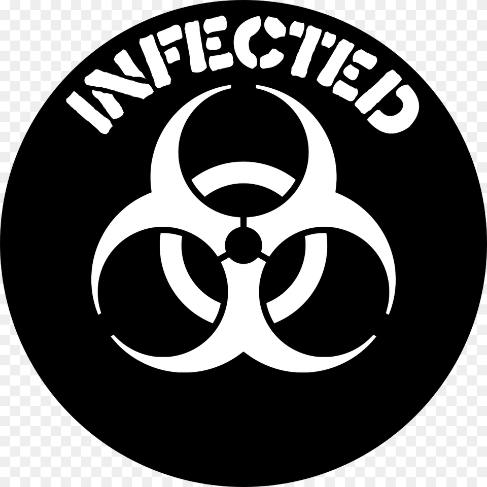 Biohazard Symbol White, Stencil, Logo Png Image