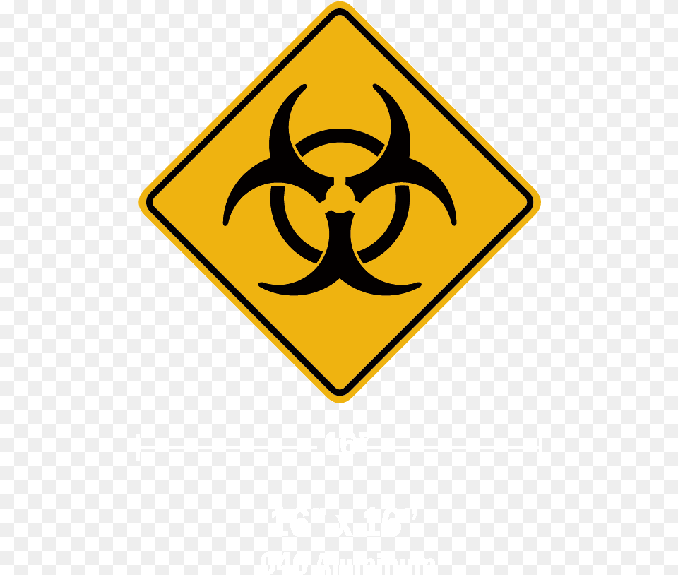 Biohazard Warning Plaque Infection Hazard, Sign, Symbol, Road Sign Free Png