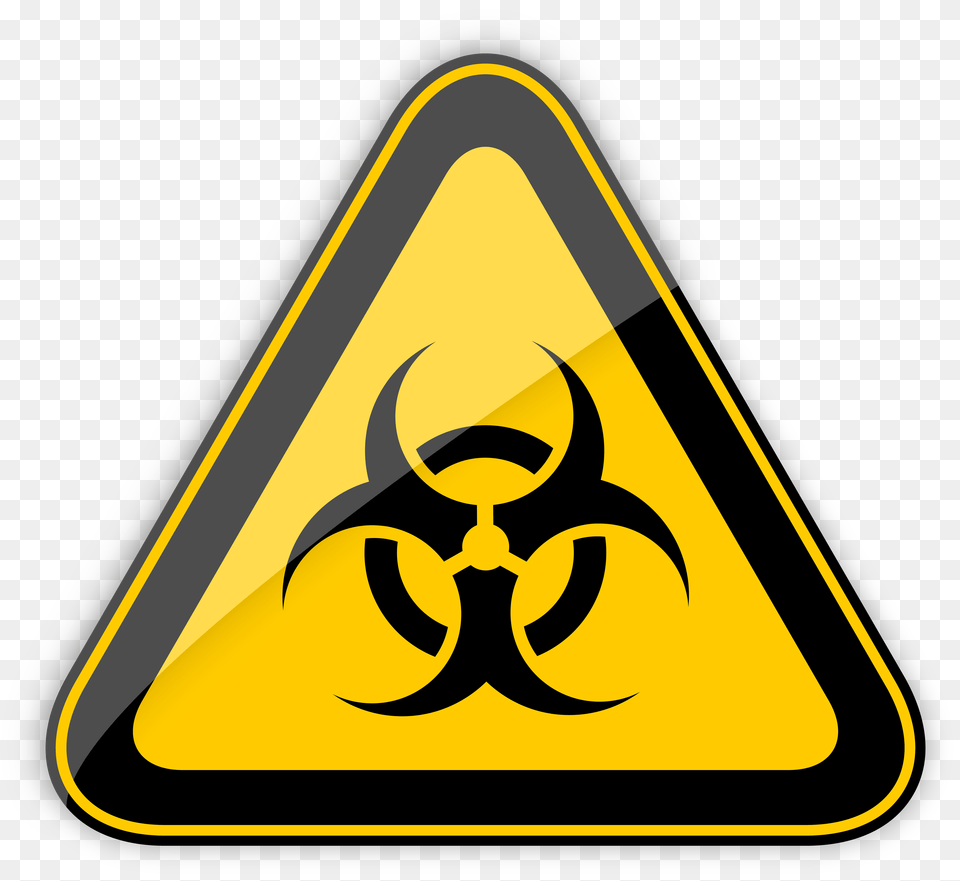 Biohazard Warning Sign Clipart, Symbol, Road Sign Png Image