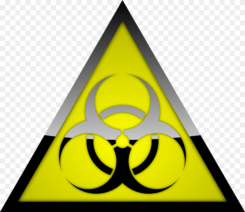 Biohazard Warning Triangle Sign, Symbol Free Png Download