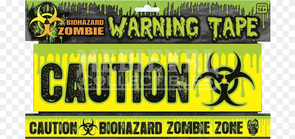 Biohazard Zombie Warning Tape Illustration, Advertisement, Poster, Symbol, Scoreboard Free Transparent Png