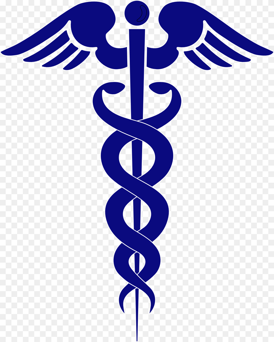 Biomedical Images And Uva Logos Blue Caduceus, Emblem, Symbol, Logo Free Png