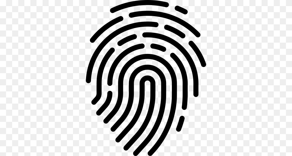 Biometric Fingerprint Icons And Vector, Gray Png