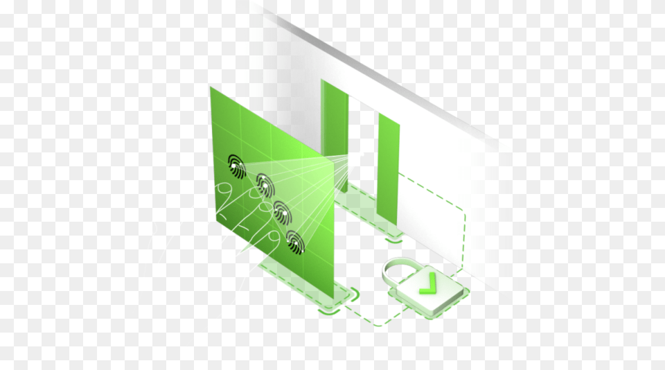 Biometrics Fingerprint Isorg Horizontal, Green Free Transparent Png