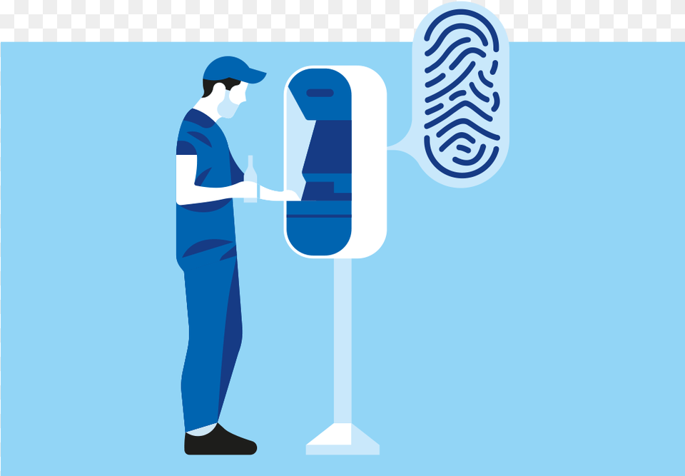 Biometrics Illustration, Cleaning, Person, Adult, Male Free Png