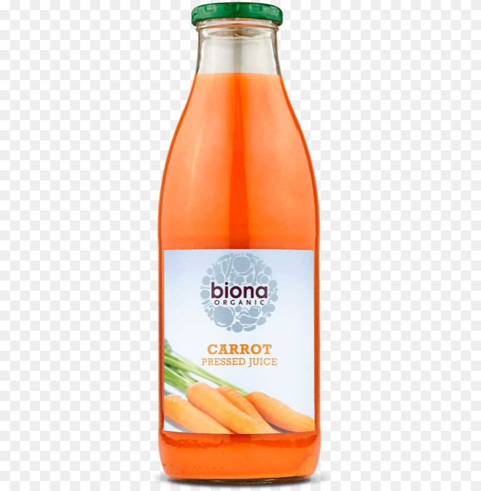 Biona Carrot Juice 1l Biona Organic Carrot Juice Pressed, Beverage, Food, Plant, Produce Free Png Download