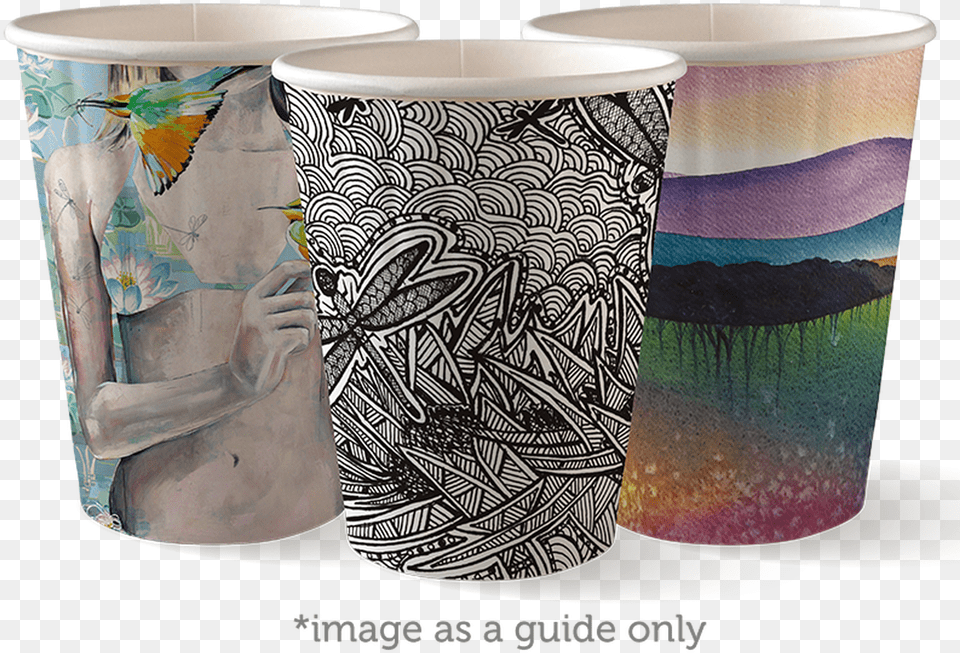 Biopak Coffee Cup Art Series Beach, Pottery, Adult, Person, Female Png