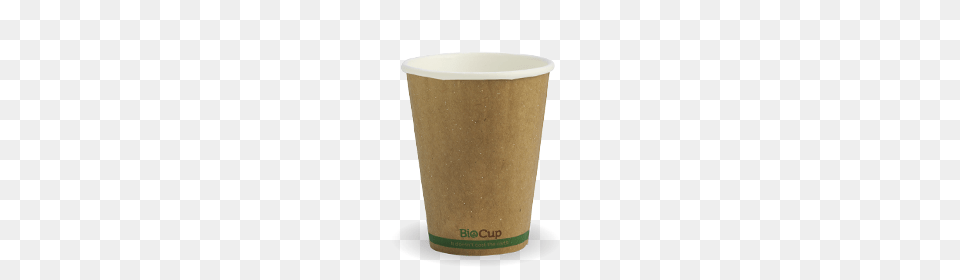 Biopak Products Double Wall Hot Cups Kraft Green Stripe Cups, Cup, Disposable Cup, Beverage, Coffee Png Image