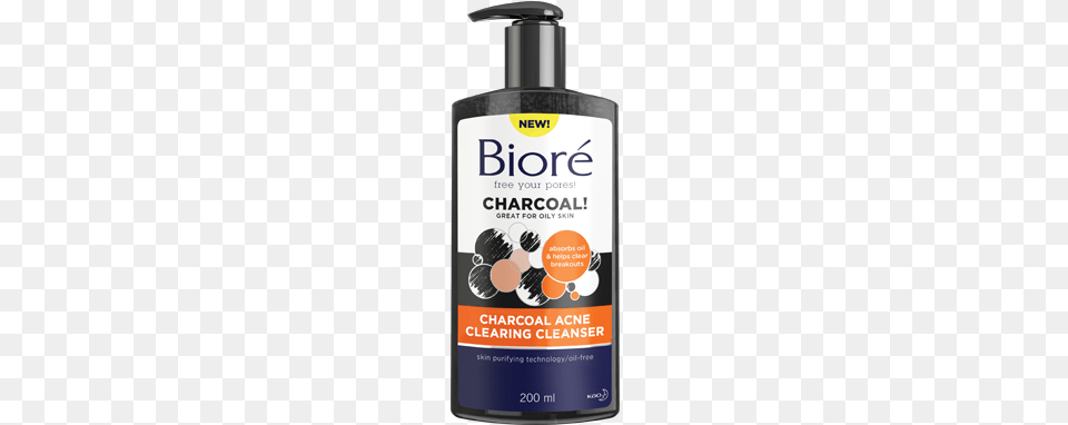Bior Charcoal Acne Clearing Cleanser, Bottle, Cosmetics, Perfume, Lotion Free Transparent Png